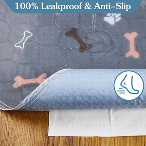 <b>Repeatable</b> Washable Dog Urine Pet Pad Mat Water Absorbing Anti-Slip Waterproof Diaper with Print Pattern - Product Image 2