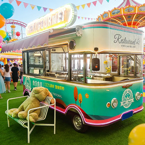 Minimalist Stainless Steel Food Truck Modern Mobile Kitchen Catering <b>Trailer</b> for Sale - Product Image 1