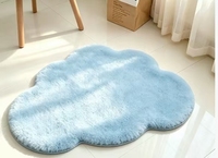Tapis en fausse fourrure irrégulière et moelleuse 0164, épais et antidérapant, pour la décoration de la chambre à coucher et du salon