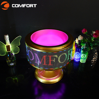 Fournisseurs de bouteilles de vin Affichage lumineux RVB pour bouteilles de vin Conception d'assemblage modulaire Présentateur de lumière LED rechargeable en métal