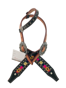 Ensemble Western Tack en cuir à une oreille de qualité supérieure Headstall à nouer en cuir brut avec licou pour l'équitation pour les sports équestres - Product Image 5