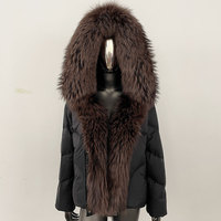 2025 hiver femmes cuir garniture doudoune véritable fourrure de renard capuche blanc canard plume Parka manteau