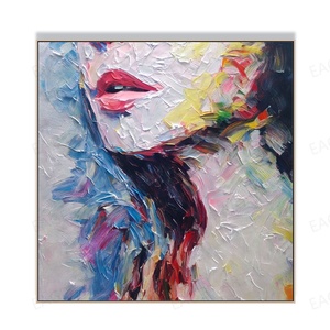 <span class=keywords><strong>Peinture</strong></span> murale moderne pour femme, art abstrait, <span class=keywords><strong>peinture</strong></span> à l'<span class=keywords><strong>huile</strong></span> épaisse au <span class=keywords><strong>couteau</strong></span> à palette sur toile pour la décoration intérieure du salon - Product Image 1