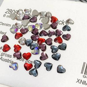 Premium kristal 2808 kaca berbentuk hati berlian imitasi longgar Flatback ramah lingkungan DIY mainan Austria asli - Product Image 3