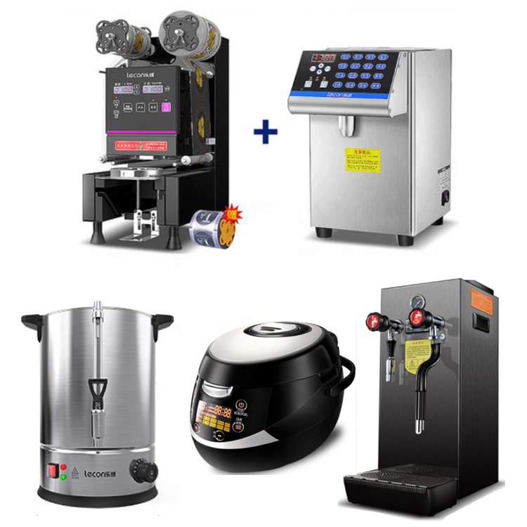 Lecon коммерческое оборудование для магазина молочного чая с бойлером, Пенообразователь для молока, машина для приготовления Фруктозы