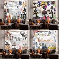 Utilitas serbaguna kustom Hippie koleksi Halloween kain latar belakang siaran langsung kualitas tinggi permadani dapat digunakan kembali