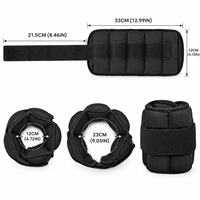 Poids de sport en polyester pour poignets et chevilles, remplissage de sable de fer, double couture, fermeture éclair anti-fuite, unisexe, 500g, réglables pour la course à pied