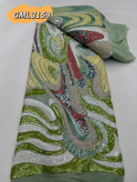 Tissu en dentelle perlée et sequins colorés élégant 2026 de haute qualité pour robes de soirée et robes de fête rétro pour femmes Inmyshop