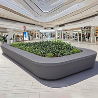 G035 - Macetas Artísticas de Fibra de Vidrio y Hormigón GRC para Árboles y Flores, Duraderas, para Exteriores, Sillas de Espera para Centros Comerciales, Hogares, Oficinas, Hospitales y Parques