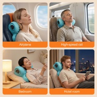 Masseur de cou 2026, relaxant d'épaules chauffant, 3 modes, oreiller portable, soulagement de la douleur, relaxation musculaire, dispositif de traction cervicale
