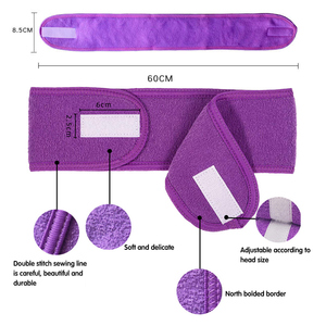 Cuffie da doccia di design per esercizi, sport e spa, in raso largo, con strisce avvolgenti per capelli, accessori di bellezza per donna - Product Image 3