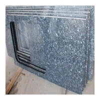 Granit bleu scintillant poli de haute qualité, moderne, sur mesure, grande dalle pour la décoration des murs et des sols
