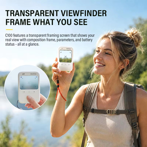 Caméra de poche portable Godox C100 2-en-1 avec écran transparent, fonction d'étalonneur de lumière et enregistrement 1080P, idéale pour les vlogueurs et les cinéastes de rue - Product Image 3