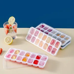 Zenidoo Moule à glaçons en silicone écologique, 14 cubes carrés, démoulage facile, pour cuisine, bar, boissons glacées DIY estivales - Product Image 3