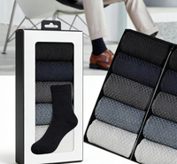 Chaussettes d'affaires pour hommes en fibre de bambou de haute qualité à feuilles persistantes