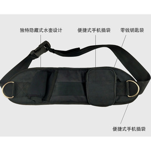 กระเป๋าคาดเอวกีฬา 600D ผ้าอ็อกซ์ฟอร์ดสีดำสำหรับวิ่งกลางแจ้งขวดน้ำอเนกประสงค์เข็มขัดใส่โทรศัพท์สำหรับทุกเพศ - Product Image 5