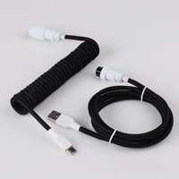 Kabel koil Usb GX16 Aviator usb C, kabel pegas usb 5 pin Usb Tipe c kabel keyboard koil penerbangan