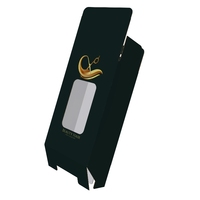 Boîte en papier recyclable élégante avec fenêtre et gaufrage, logo estampé à chaud or, directement de l'usine chinoise, pour perruques
