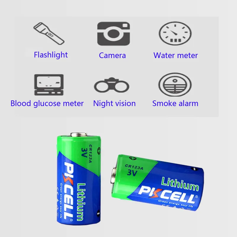 Batteria agli ioni di litio cr123a 3v 1500mah Non ricaricabile per batterie di grandi dimensioni