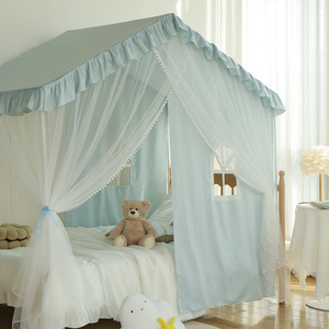 Principessa vento <span class=keywords><strong>letto</strong></span> per bambini tenda piazza in poliestere garza ragazza castello sogno <span class=keywords><strong>zanzariera</strong></span> piccola casa tenda da <span class=keywords><strong>letto</strong></span> per - Product Image 2