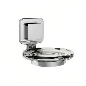 Jabonera Serie Kara Cromada 11 cm x 9.2 cm x 13.8 cm Accesorio de Baño para Montar en la Pared - Product Image 3