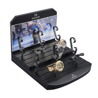 Support de rangement pour montres de luxe personnalisé par l'usine HUAXIN, 15 emplacements, présentoirs à montres en bois avec anneau en C