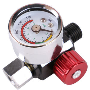 Régulateur d'air avec bouton rouge, connecteur rapide, manomètre pour pistolet de peinture - Product Image 4