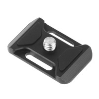 Plaque de fixation rapide universelle mini 38,5*25mm avec trous pour sangle, vis de montage 1/4 pour appareil photo reflex numérique, trépied à corde, rotule, pince