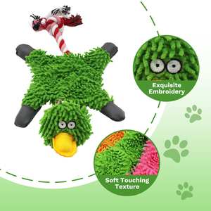 CE/BSCI interaktif melengking lembut kain mewah tali katun kertas kerut tali hewan peliharaan untuk anjing kecil dan sedang - Product Image 2