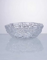 Bol flottant transparent en cristal, plat hydroponique à bord pétale pour jardins aquatiques et centres de table