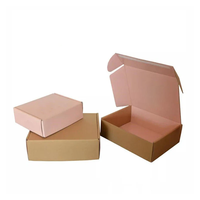 Boîtes postales personnalisées en carton ondulé avec doublure en mousse, emballage de style dossier avec pelliculage brillant et revêtement UV