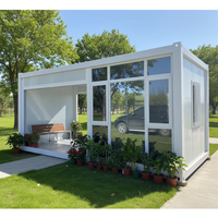 Maison préfabriquée en conteneur de 20 pieds, camping, conteneur détachable, mini-maison, conteneur portable en kit avec roues