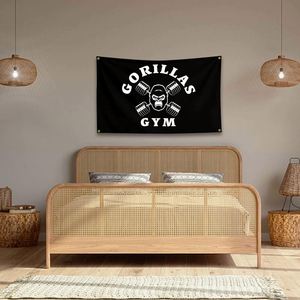 Tapiz Decorativo Gorillas GYM de 3x5 pies para Habitación, Dormitorio Universitario, Sala de Estar - Product Image 5