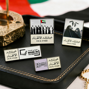 Trong Kho Uae 2025 Quốc Gia Ngày Từ Phù Hiệu 54th Chính Thức Slogan Hình Chữ Nhật Logo Ve Áo Pins 7 Sheikh Lịch sử Hình Ảnh Tùy Chỉnh - Product Image 3