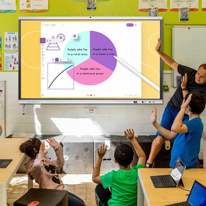 Pizarra Interactiva Inteligente 4K Personalizable de 65-86 Pulgadas con Pantalla Táctil Plana y Cámara para Aulas y Reuniones - Product Image 2