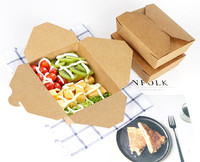 Conteneur à emporter Boîte à lunch alimentaire en papier kraft au design personnalisé pour restaurant