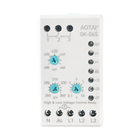Relais de contrôle de tension miniature GK-04S AOTAI 380V AC 50/60Hz, protection haute/basse tension à séquence de phase, haute puissance sensible 5A