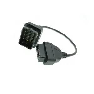 עבור רנו 12PIN כדי OBD 16Pin OBD2 OBDII כבל מחבר כבל תמיכה רנו 12 פין ממשק להתחבר מתאם