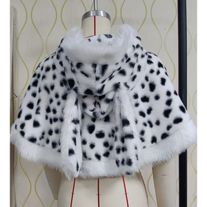 Halloween <span class=keywords><strong>Cruella</strong></span> Dalbican conejo manchado estampado <span class=keywords><strong>de</strong></span> leopardo chal adulto - Product Image 3