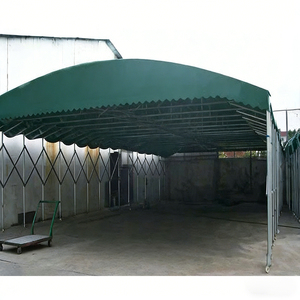   Auvent rétractable ignifuge, tente mobile à ouverture et fermeture manuelle - Bâche pliante en PVC, auvent commercial pliable et mobile - Product Image 5