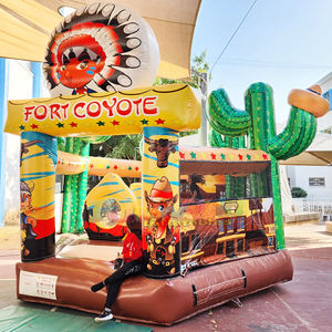 Castillo Inflable Comercial para Niños, Castillo Hinchable con Diseño de Vaqueros del Oeste - Product Image 1