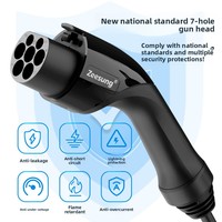 Pistolet de recharge standard UE, chargeur domestique AC pour VE, Type 2, 32A/7kW, portable, spécification US 16A, fabriqué en Chine