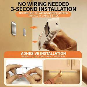 10-50CM Motion <b>Sensor</b> <b>Light</b> Wireless LED Night <b>Light</b> Plastic <b>Indoor</b> USB Rechargeable Kitchen Cabinet Wardrobe Lamp - Product Image 5