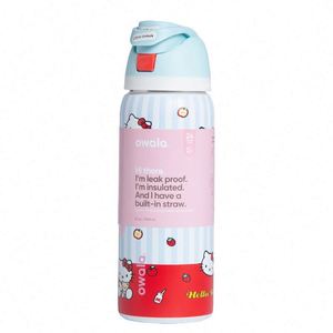 Vaso Térmico Owala Verde Aguacate Personalizado de Fábrica, Botella de Agua Deportiva de Doble Capa con Aislamiento al Vacío para Exteriores, Venta al Por Mayor - Product Image 4