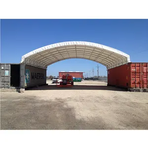 Tùy chỉnh 40ft container nơi trú ẩn không thấm nước PVC Bìa Cấu trúc thép container Dome nơi trú ẩn