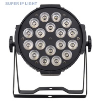 18 Projecteurs LED Par RGBW 12W Version Haute 180W DMX512 pour Scène, Fête, Mariage, Spectacle