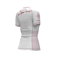 Haut de compression court pour femme Sakura Design, avec bande antidérapante, ajustement sécurisé, protection UPF50+, en Spandex/Polyester, idéal pour l'entraînement MMA