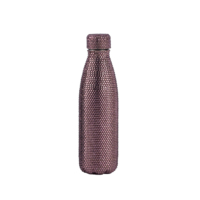 Bouteille d'eau isotherme de luxe Diamond Cup 2025 en acier inoxydable à double paroi, isolation sous vide 6-12 heures, brillante et étincelante