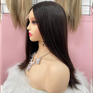 Pelucas médicas <span class=keywords><strong>de</strong></span> cabello humano virgen 100% atadas a mano completas <span class=keywords><strong>de</strong></span> aspecto Natural, pelucas <span class=keywords><strong>de</strong></span> cáncer con gorro cómodo - Product Image 3