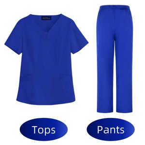 Surgical <b>Scrub</b> Sets Unisex Split Top And Bottom Moisture Wicking Hospital Uniforms For Doctors Nurses Beauty Salon Dental Work - Product Image 5